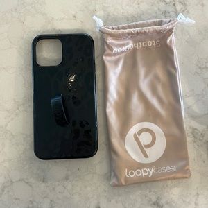 Black Leopard Loopy Case for iPhone 12 Pro—LIKE NEW